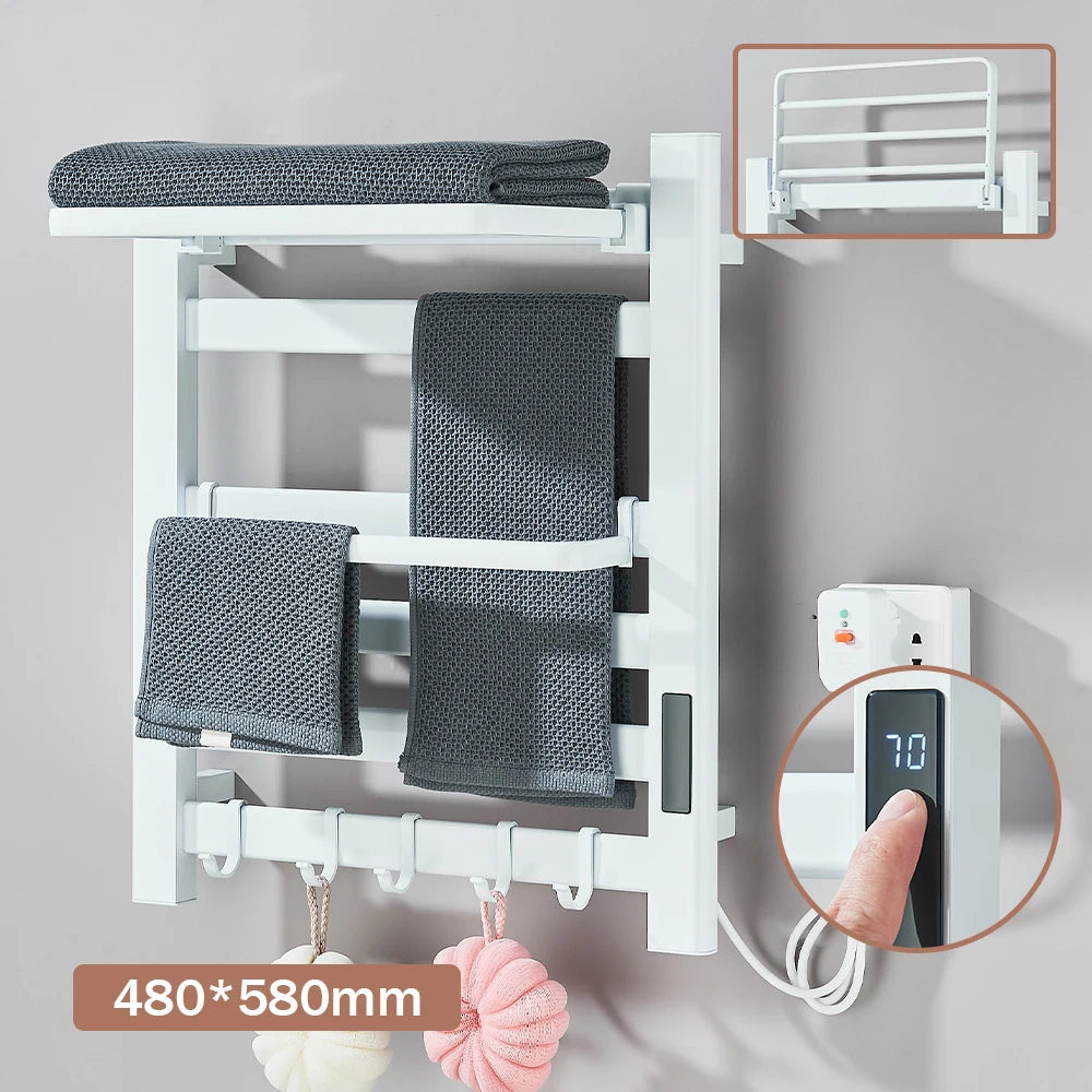 Onyzpily Electric Heated Towel Rack With Digital Display