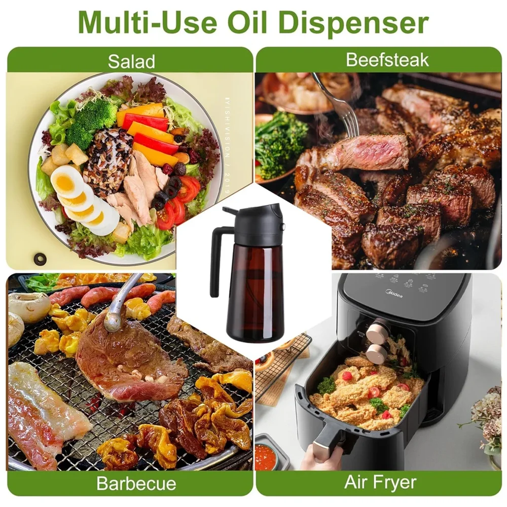 2 In 1 Glass Oil Dispenser Sprayer