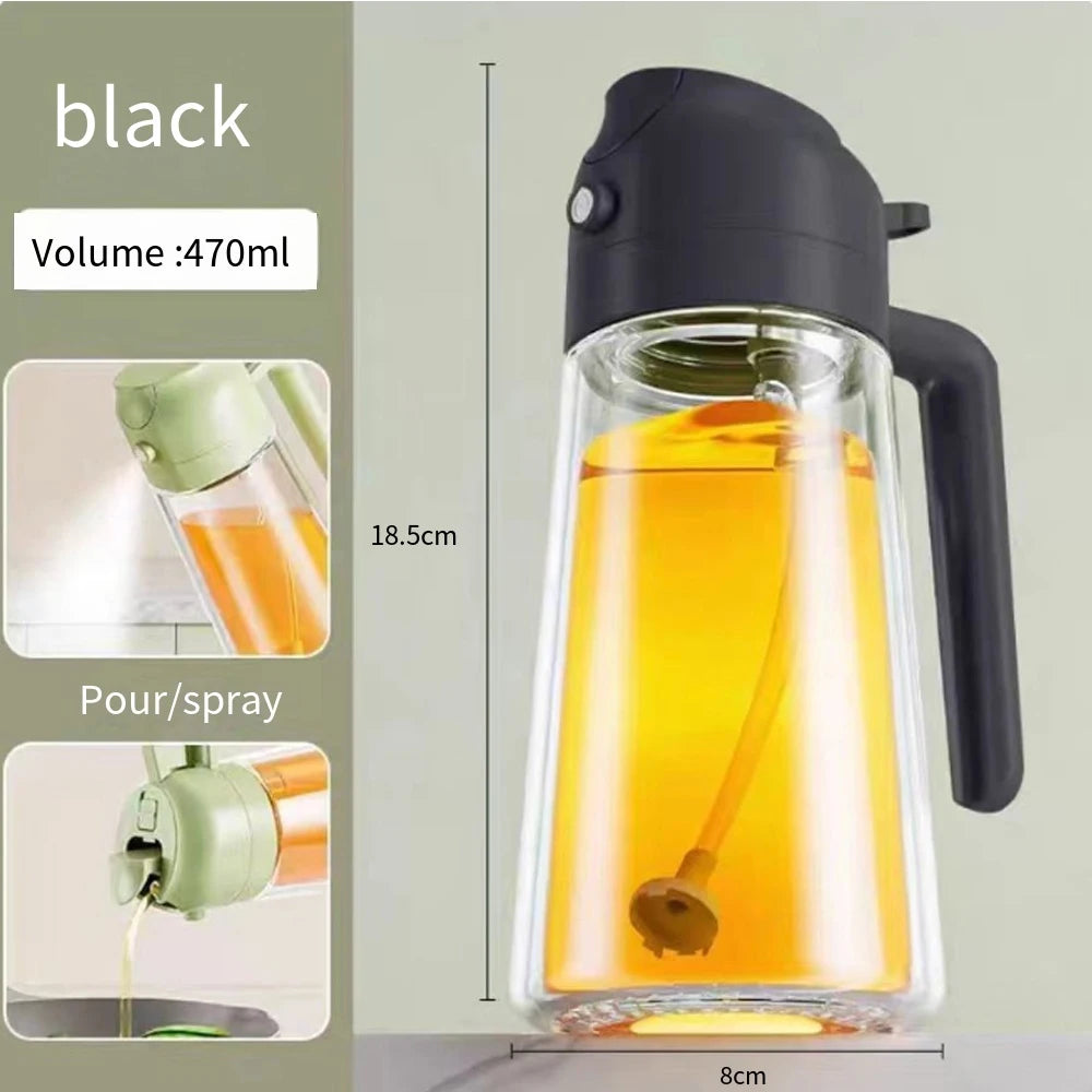 Glass Oil Spray Bottle Dispenser For Kitchen And BBQ