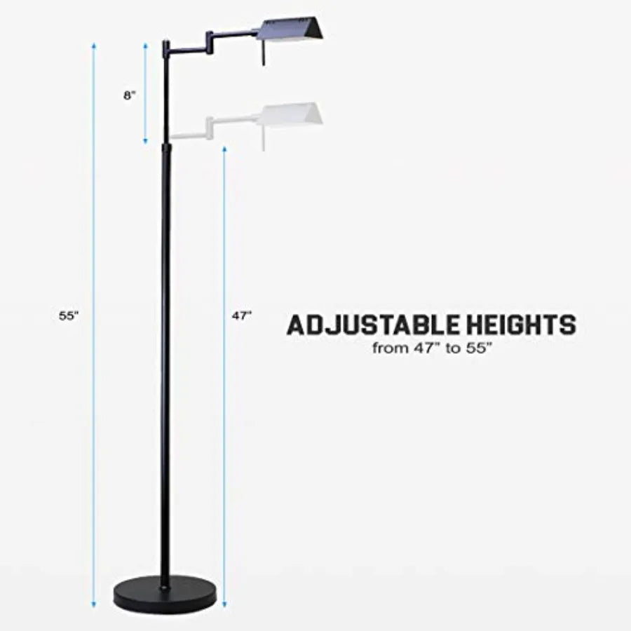 LED Pharmacy Floor Lamp Dimmable 12W With Range Dimming And 360 Degree Swing