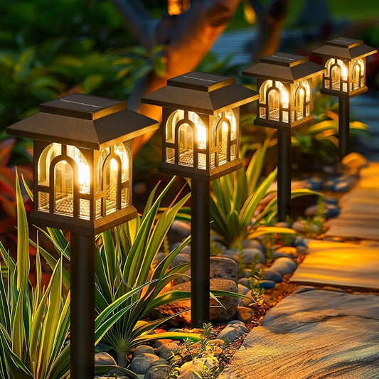 10Pack Solar Pathway Light Outdoor Solar Lamp Waterproof Landscape Lighting for Garden Yard Patio Walkway Driveway Camping Decor