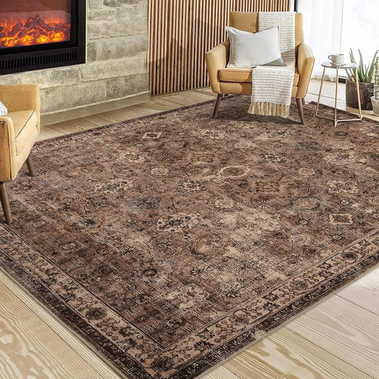 HiMISS Washable Floral Area Rug For Living Room And Bedroom