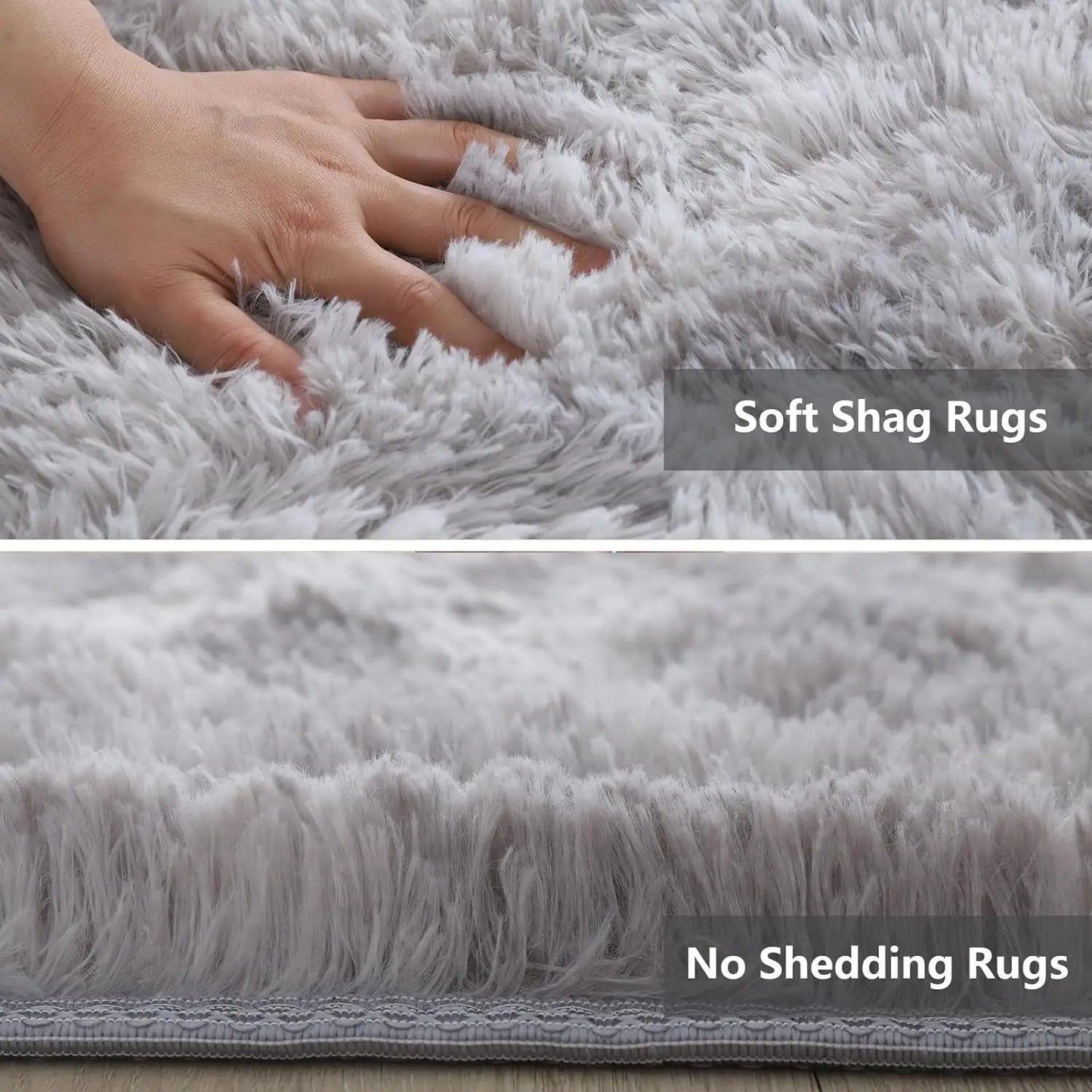 Ultra Soft Shag Area Rug For Bedroom And Living Room