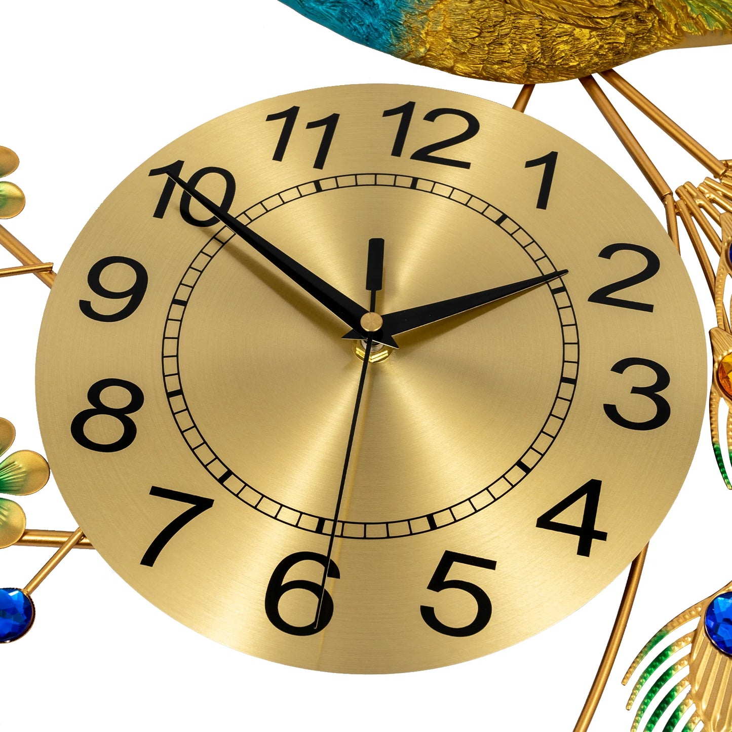 Peacock Wall Clock Acrylic Art Decor For Living Rooms Gift