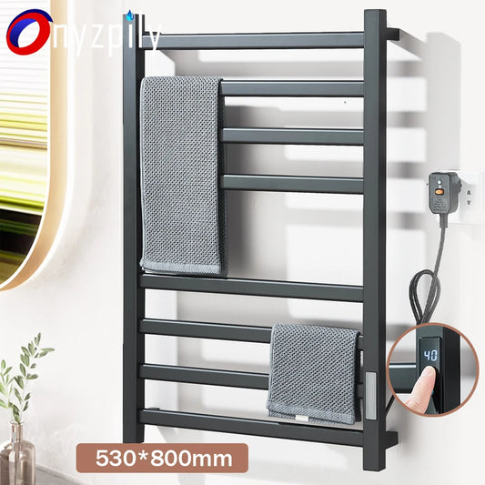 Onyzpily Electric Heated Towel Rack With Digital Display