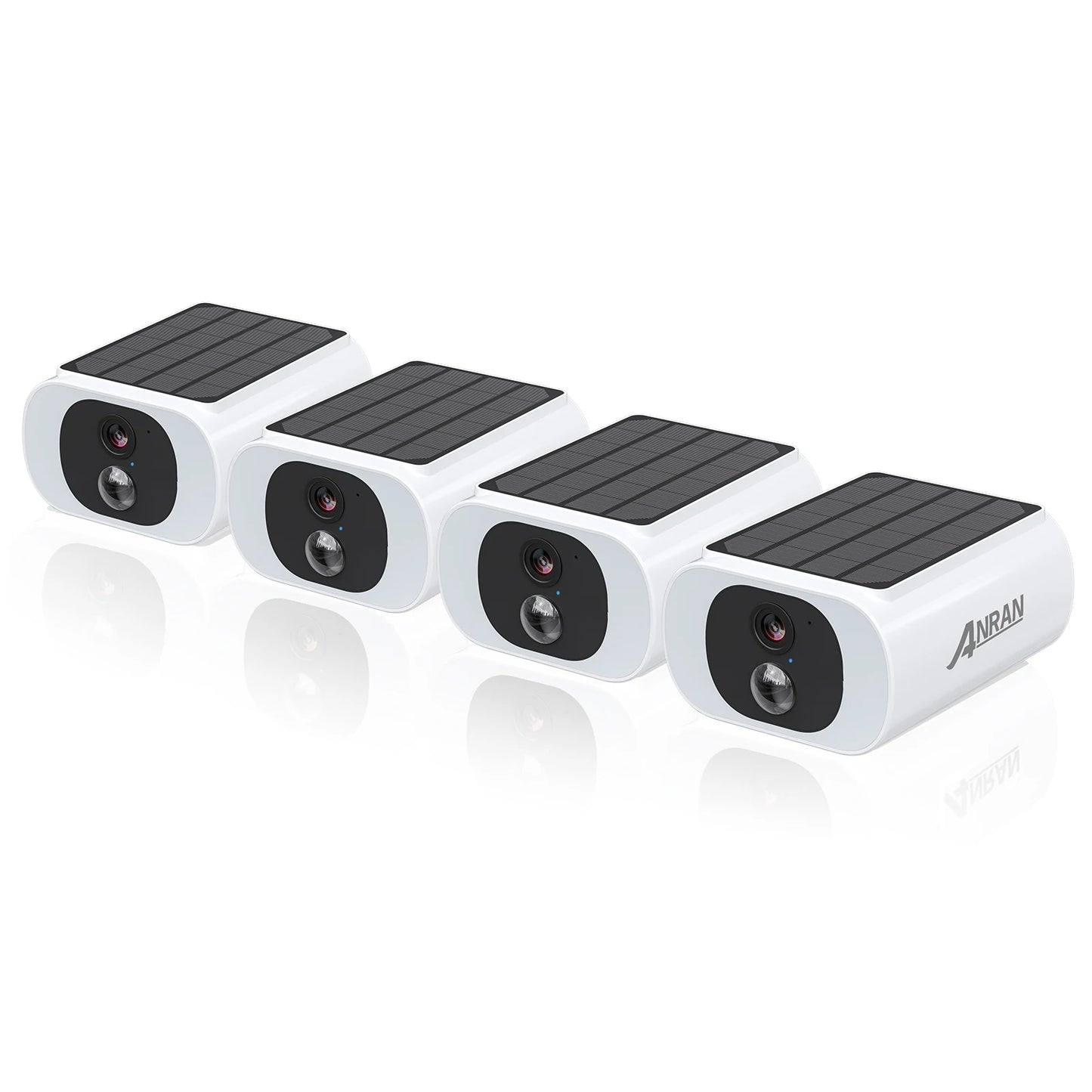 ANRAN 2/3/4 PCS Outdoor Wireless WIFI Camera 2.4G 3MP Battery Solar Security Camera Floodlight Color Night Vision Local Alarm