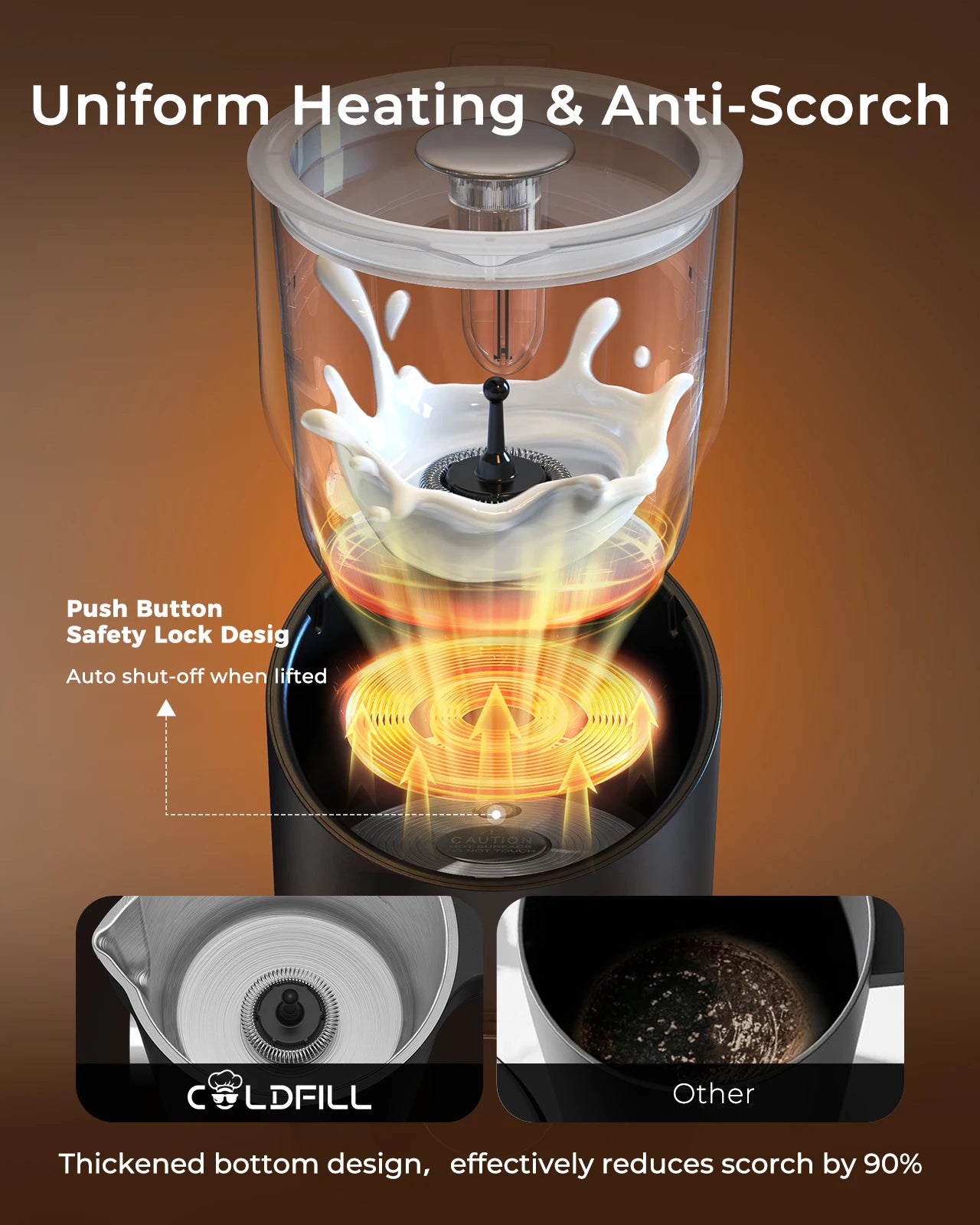 UHOST Milk Frother And Steamer 8 In 1 Electric Frother