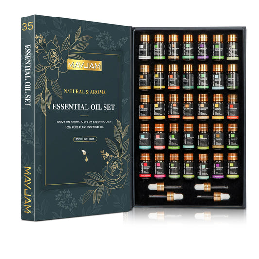 MAYJAM 35pcs Essential Oils Set For Diffuser Humidifier Air Freshener
