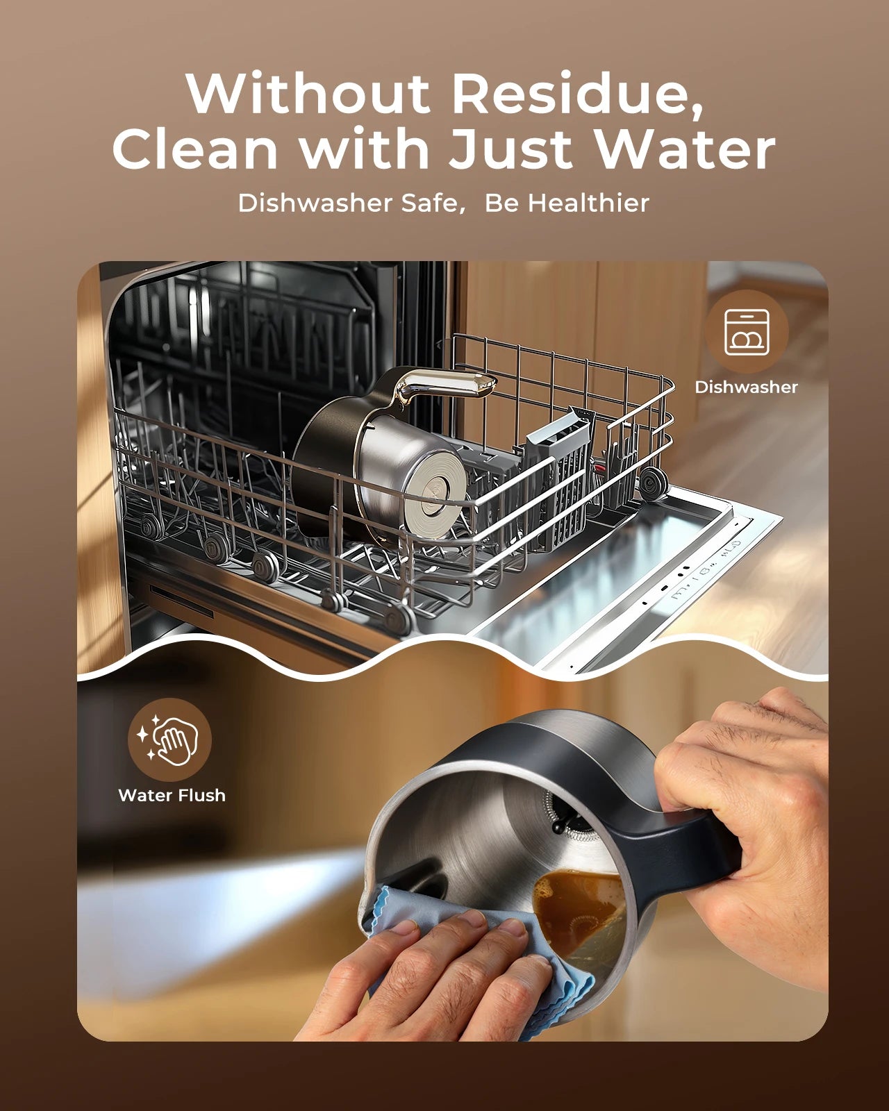 UHOST Milk Frother And Steamer 8 In 1 Electric Frother