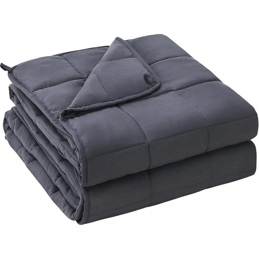 Weighted Blanket or Adults (20 lbs, 60” x 80”, Grey) Cooling Heavy Blanket or Sleng Perect or 190-210 lbs, Queen Size Breathable