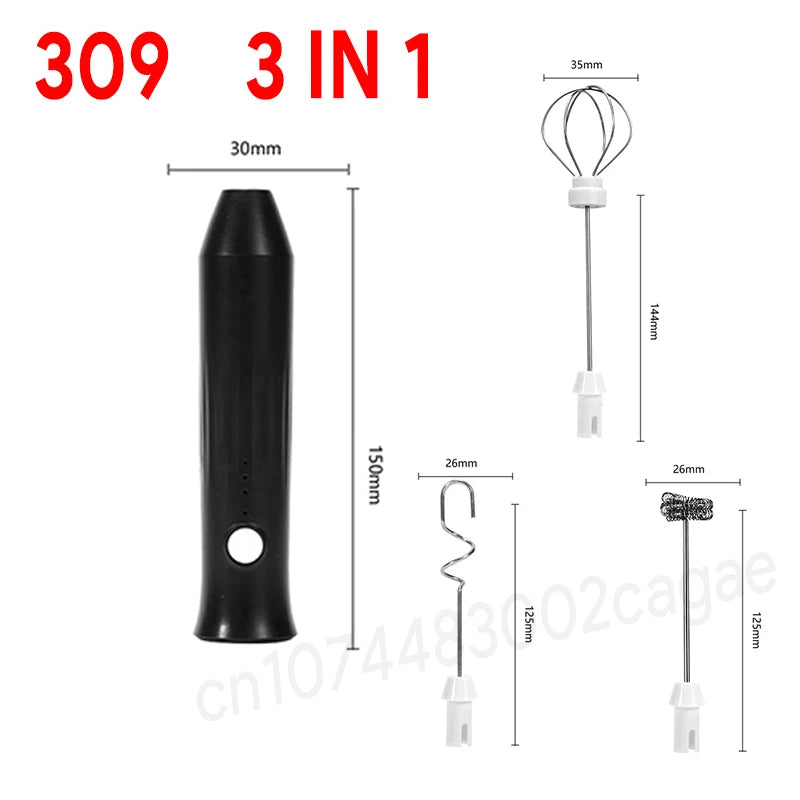 Electric Coffee Foaming Mixer Handheld Frother For Kitchen