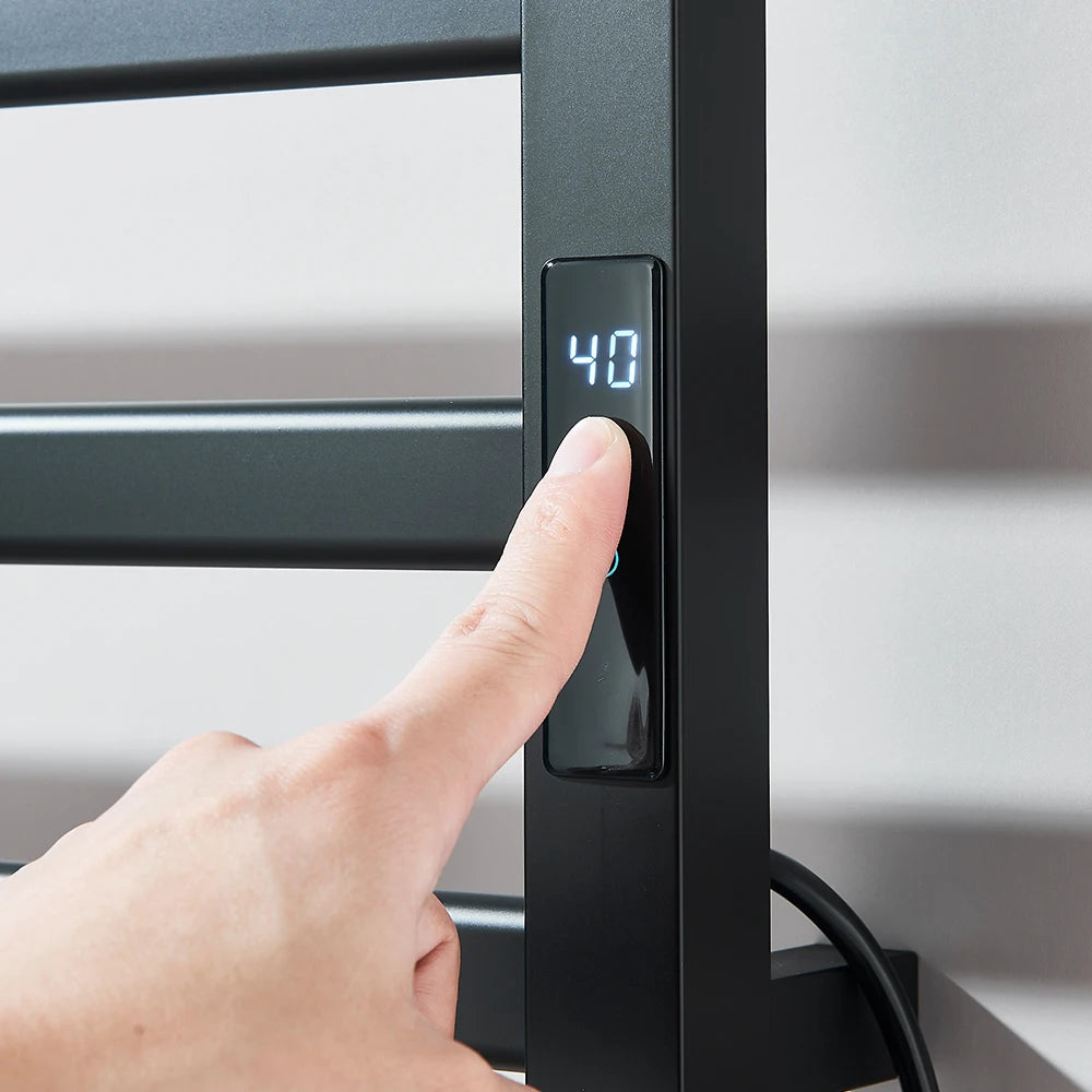 Onyzpily Electric Heated Towel Rack With Digital Display