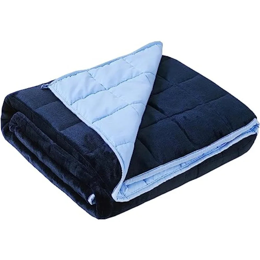 Weighted Blanket 20lb Acrylic Coral Fleece Jacquard Embroidered