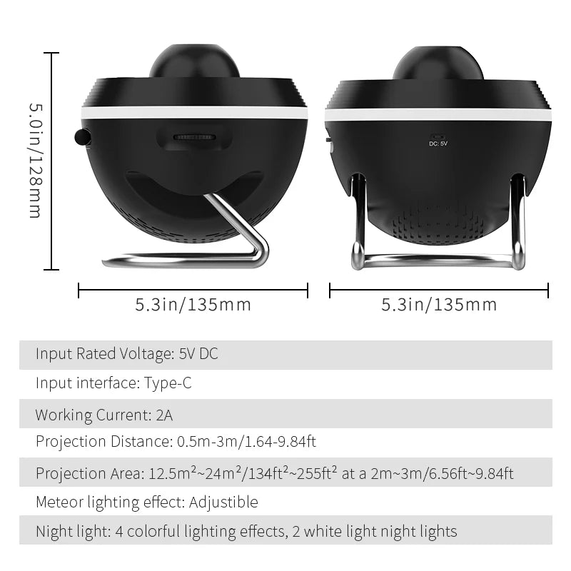 AUSYLE Meteor Galaxy Projector Night Light Planetarium Lamp