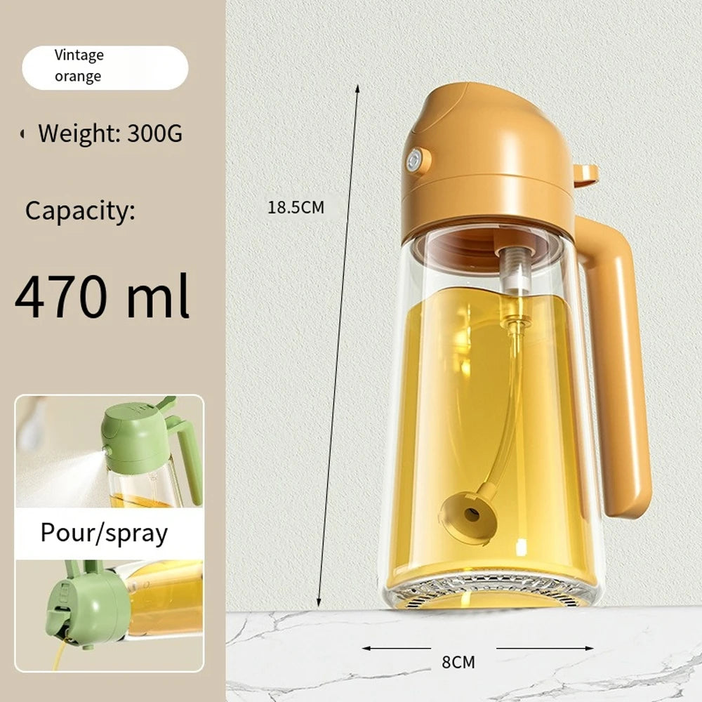 Glass Oil Spray Bottle Dispenser For Kitchen And BBQ