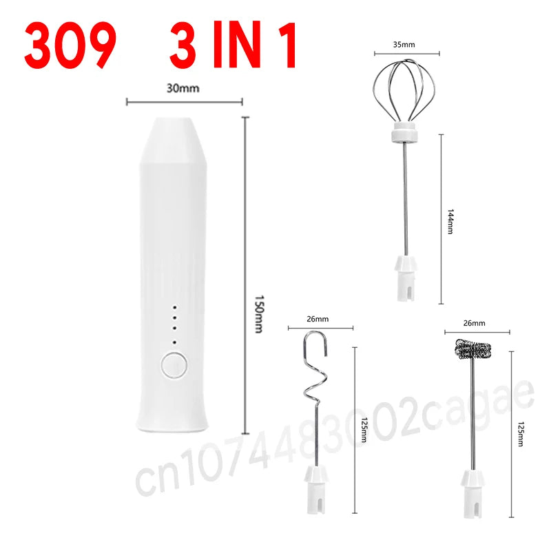 Electric Coffee Foaming Mixer Handheld Frother For Kitchen