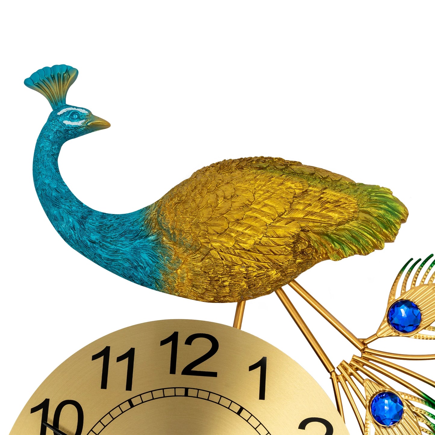 Peacock Wall Clock Acrylic Art Decor For Living Rooms Gift