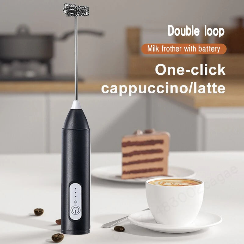 Electric Coffee Foaming Mixer Handheld Frother For Kitchen