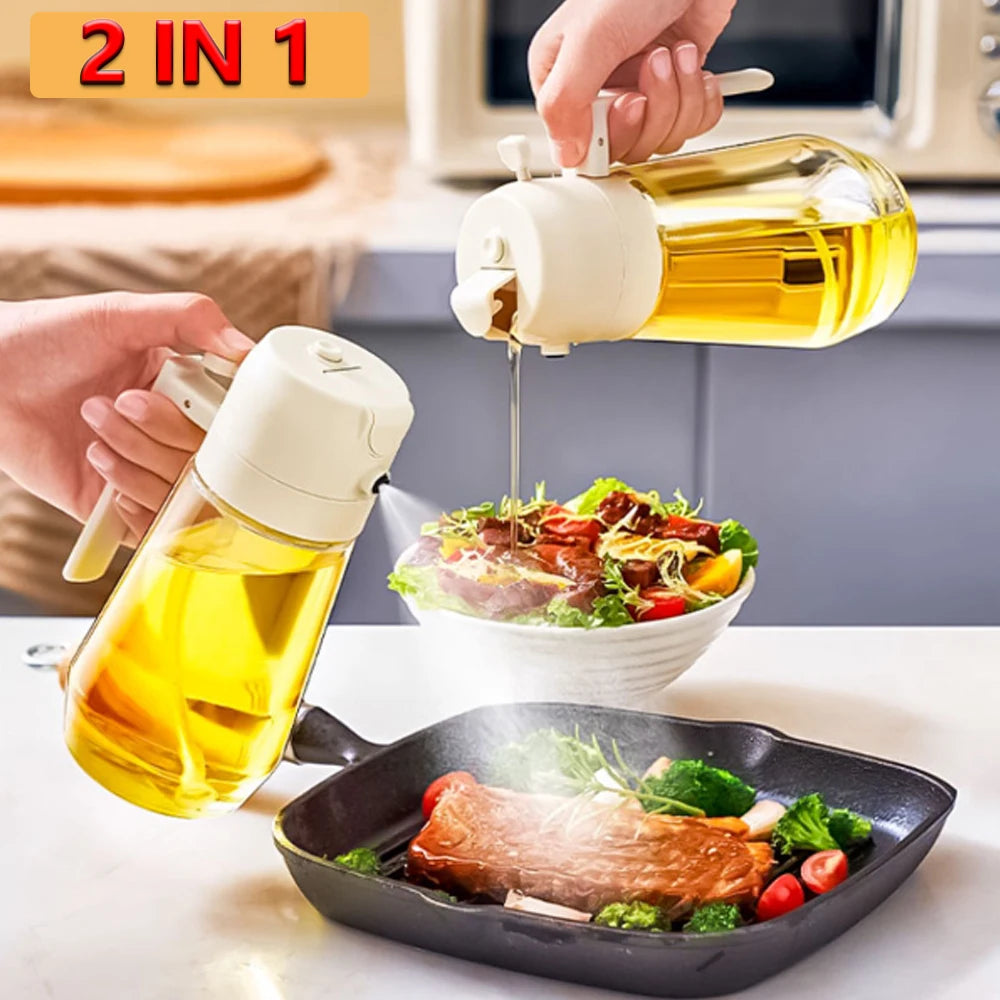 Glass Oil Spray Bottle Dispenser For Kitchen And BBQ