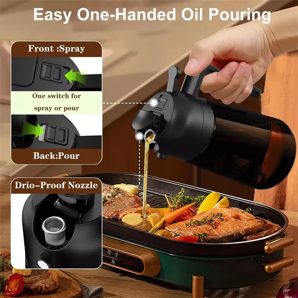 2 In 1 Glass Oil Dispenser Sprayer