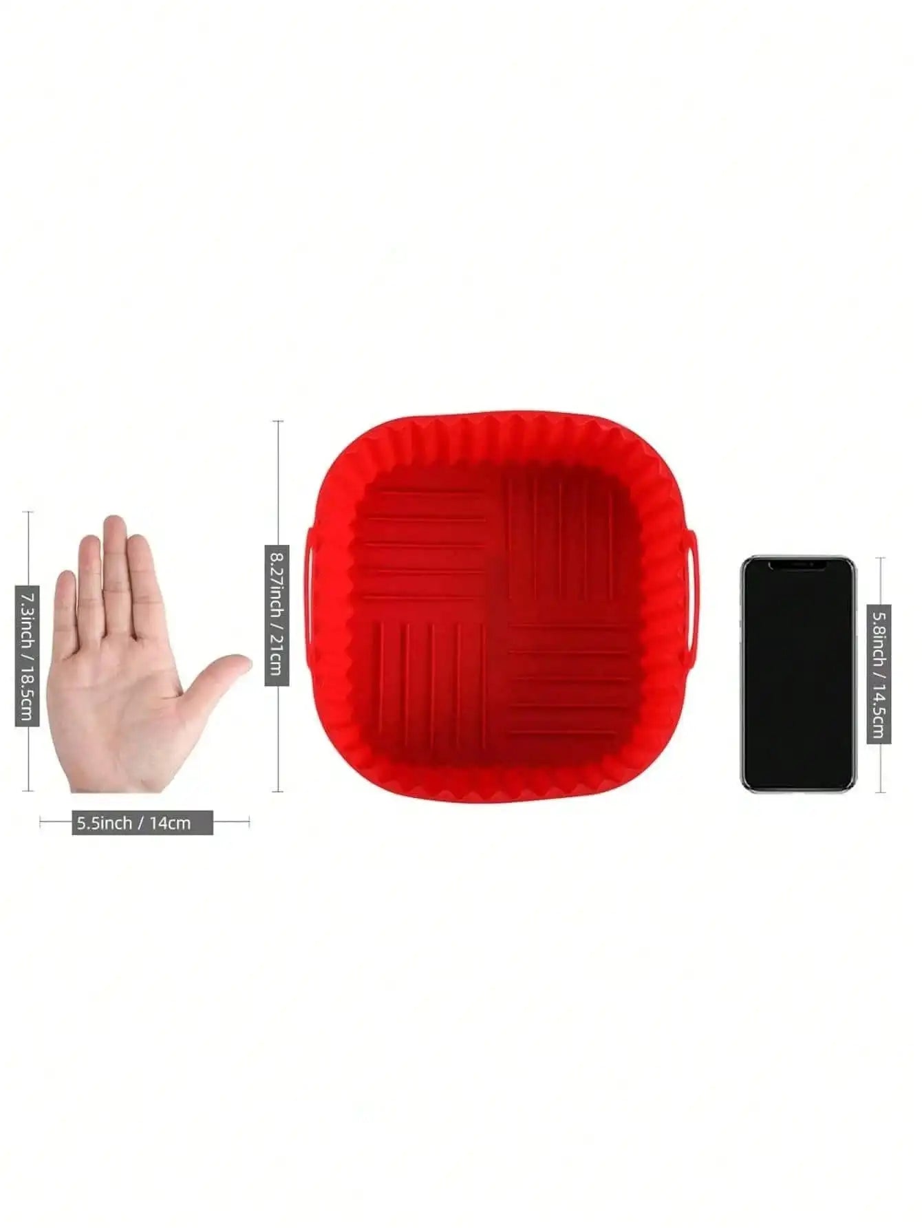 Silicone Baking Mats For Air Fryer Heat Resistant Steamer Pads 2 Pack