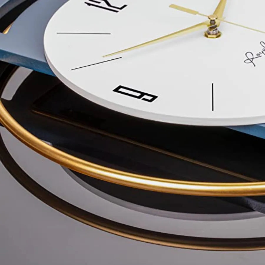 Modern Large Wall Clock Silent Battery Operated for Living Room