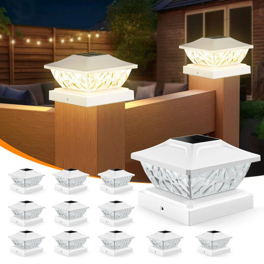 KPSTEK Solar Post Lights 2 Mode Bright Deck Garden