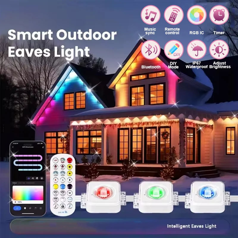 MIMIRGB Smart RGBIC Outdoor Lights 75 Scene Modes Garden