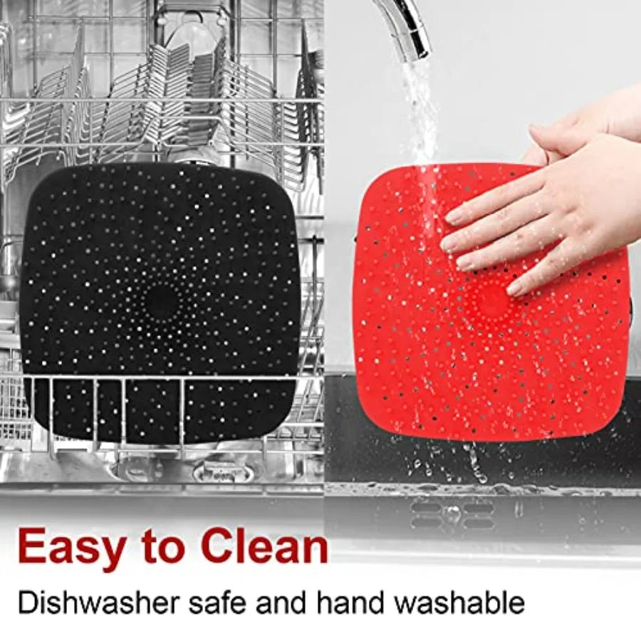 Reusable Air Fryer Liners With Raised Silicone Mats BPA Free