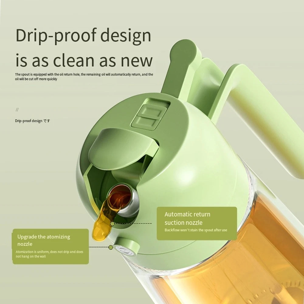 Glass Oil Spray Bottle Dispenser For Kitchen And BBQ