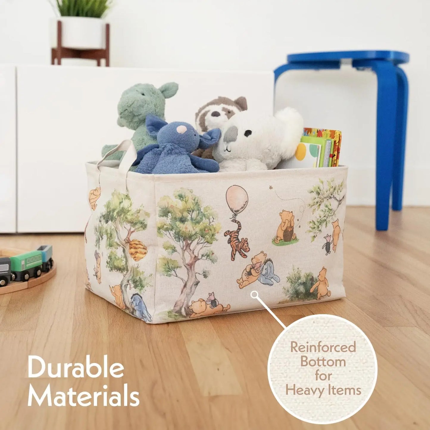 Winnie The Pooh Storage Nursery Basket Canvas Hamper