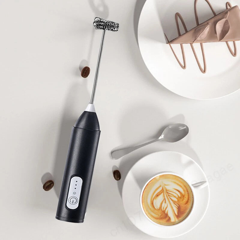 Electric Coffee Foaming Mixer Handheld Frother For Kitchen