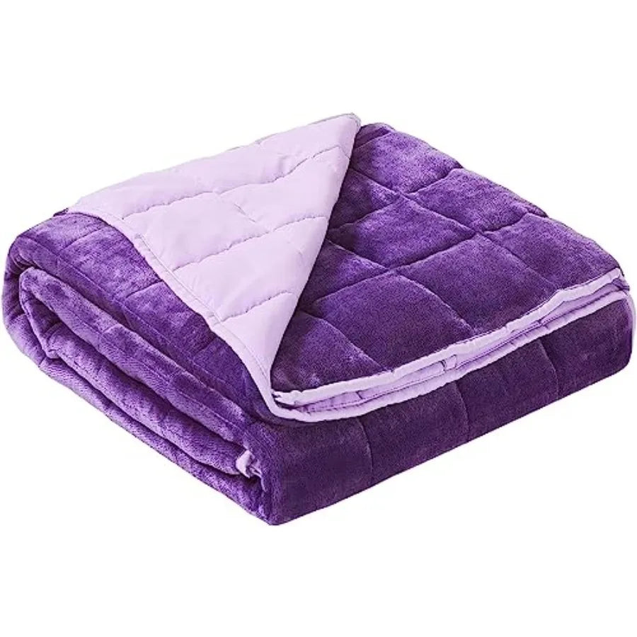 Weighted Blanket 20lb Acrylic Coral Fleece Jacquard Embroidered