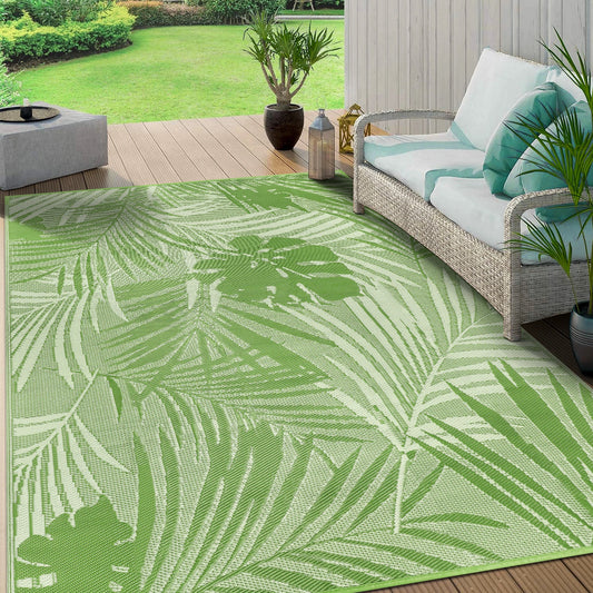 Outdoor Rug Waterproof Recycled Plastic Straw for Patio and Deck
