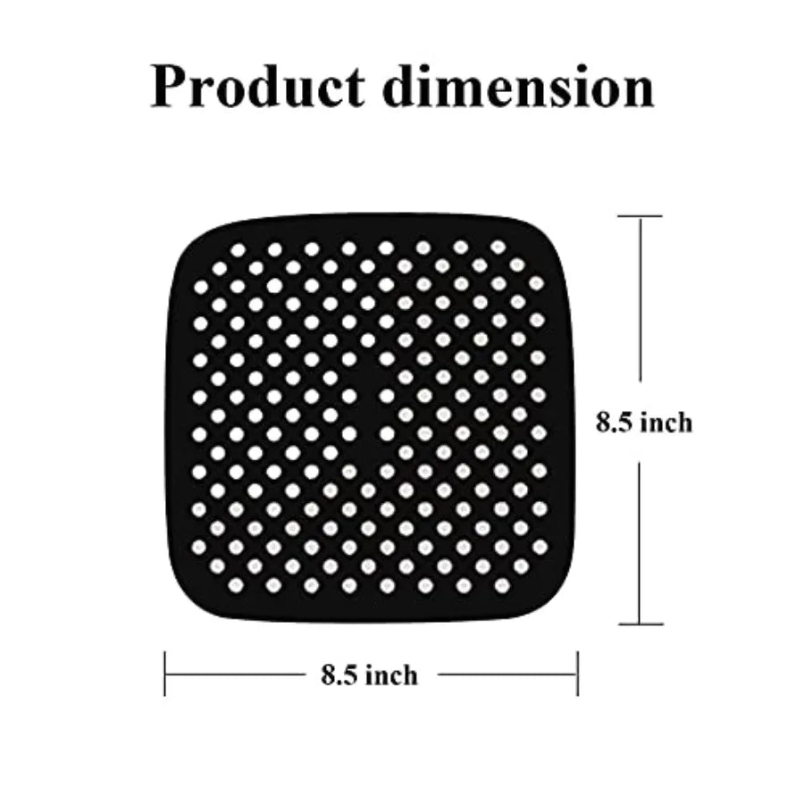 Air Fryer Silicone Liners 2 Pack Reusable Food Grade Mat