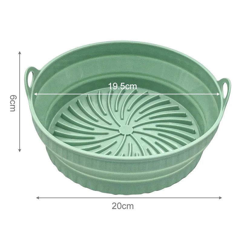 Foldable Silicone Air Fryer Liners, Reusable Non-Stick Basket