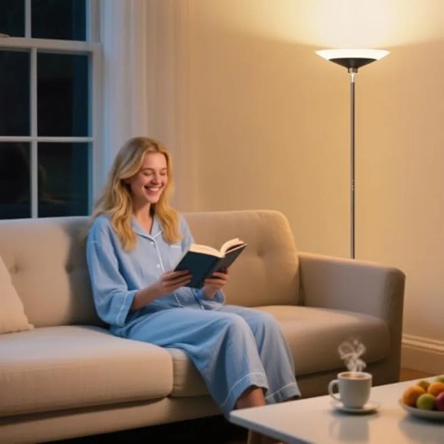 Torchiere Floor Lamp With Remote Control Dimmable LED 3000K-6500K