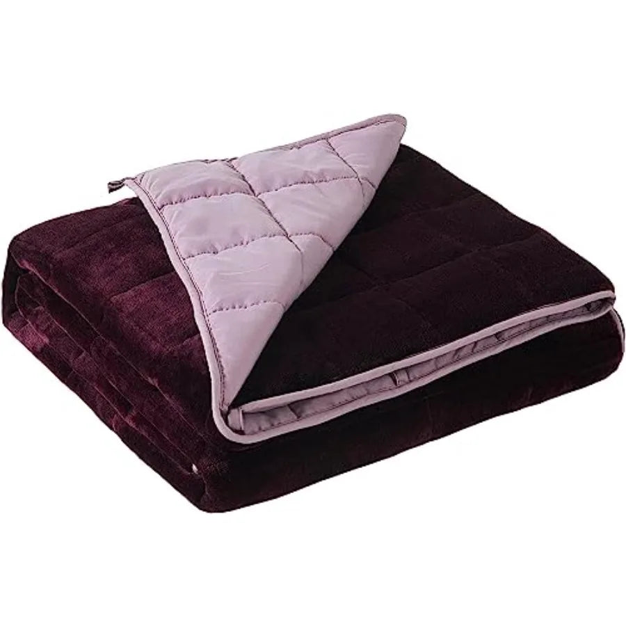 Weighted Blanket 20lb Acrylic Coral Fleece Jacquard Embroidered