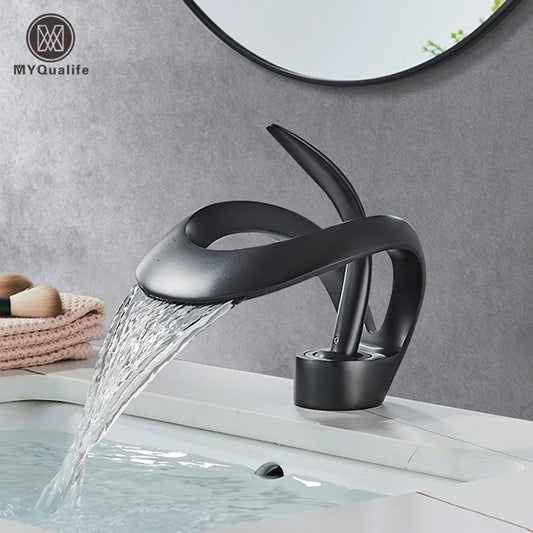 MYQualife Modern Deck-Mounted Basin Faucet With Single Handle