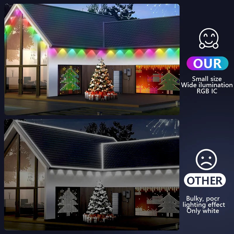 MIMIRGB Smart RGBIC Outdoor Lights 75 Scene Modes Garden