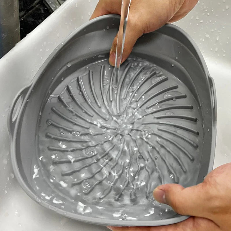 Foldable Silicone Air Fryer Liners, Reusable Non-Stick Basket
